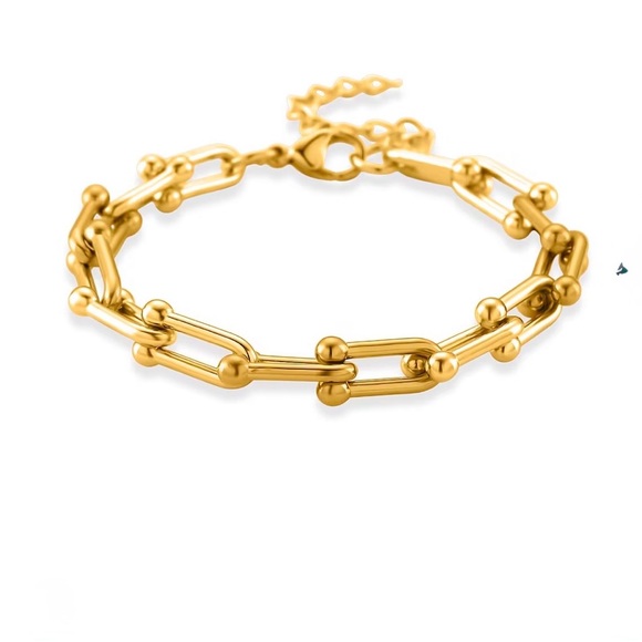 Jewelry - 18KT Gold Plated Horse bit Bracelet NWT